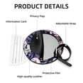 thumbnail image 4 of Lnk plants Set of 2pcs PU Leather Round Suitcase Tags with Privacy Cover and Name ID Tag - Ideal for Travel Luggage, Handbags, Backpacks, School Bags, 4 of 6