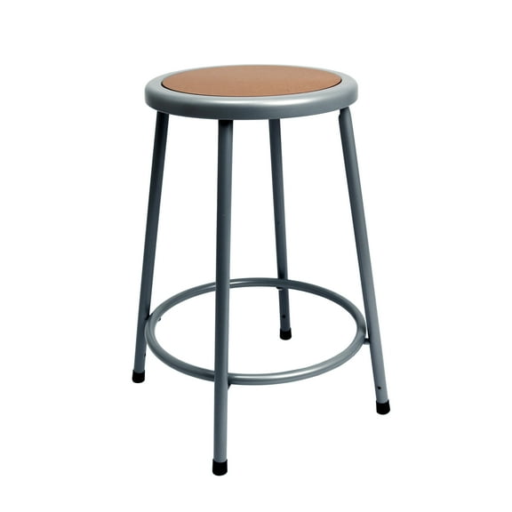 Hampden Furnishings Felix Collection 24-Inch Steel Stool, Grey, AssemblyReady