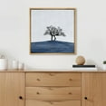 thumbnail image 4 of IDEA4WALL Framed Canvas Print Wall Art Black Tree in Blue Field with Textured Sky Landscape Nature Wilderness Scenery Wall Decorative Rustic Scenic Relax/Calm for Rooms - 16"x16" Natural, 4 of 5