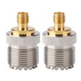 thumbnail image 1 of UHF Connector, High Temperature Resistance Stable Reliable Brass Material Low Loss UHF To SMA F Connector  For Home For Office, 1 of 8