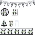 thumbnail image 3 of Panda Birthday Party Decoration Props Holiday Party Cutlery Set Paper Cups Paper Towels Popcorn, 3 of 5