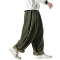 thumbnail image 4 of PEASKJP Men's Loose Fit Pants Quick-Dry Lightweight Outdoor Sweatpants with Zipper Pockets, Green L, 4 of 4