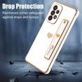 thumbnail image 3 of Compatible with Samsung Galaxy A53 5G Case Love Heart Plating Wristband Luxury Elegant Case Camera Protector Soft TPU Kickstand Protective Corner Back Cover Galaxy A53 5G Case -White, 3 of 11