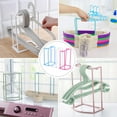 thumbnail image 4 of 3 Pcs White Storage Shelves Clothes Rack Hanger Stacker Hangers for Closet Organizer, 4 of 6