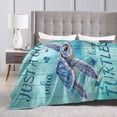 thumbnail image 6 of Sea Turtle Blanket Gifts for Women Men Kids Boys Girls Ocean Animal Turtle Lovers Bedroom Living Room Decor Soft Plush Cozy Bed Couch Fleece Throw Blanket 50x40, 6 of 6