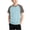 Light Blue, variant on SAWOBUUN Boys Athletic Performance T-Shirt Kids Quick Dry Raglan Sleeve Crewneck Tee Breathable Color Block Active Top for Sports Running