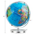 thumbnail image 2 of Gymax Globe Mondial Illuminé de 13 Pouces Carte Cartographique Éducative Rotative à 720 Degrés avec DEL, 2 of 10