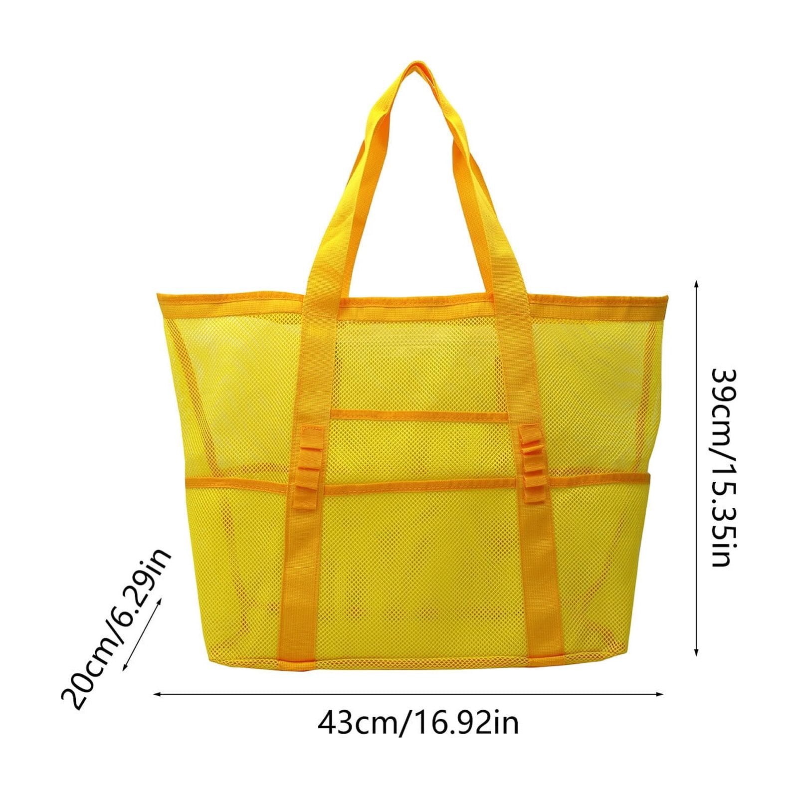Mesh Tote Beach Bag Large Capacity Pool Toy Storage Organizer Bathroom Toiletries Travel Bag Breathable Carryall