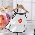 thumbnail image 4 of Taqqpue Baby Toddler Girls Summer Outfits Clothes 2 Piece Kids Spaghetti Strap StrawBerry Printed Cute Casual Top and Loose Shorts (0-8 Year), 4 of 8