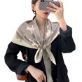 thumbnail image 1 of Pañuelo para la cabeza para mujer - Pañuelos grandes de satén para el cabello Bandanas - Envoltura cuadrada de seda para el cabello para dormir con MFZFUKR CPB-ZRF667-2, 1 of 5