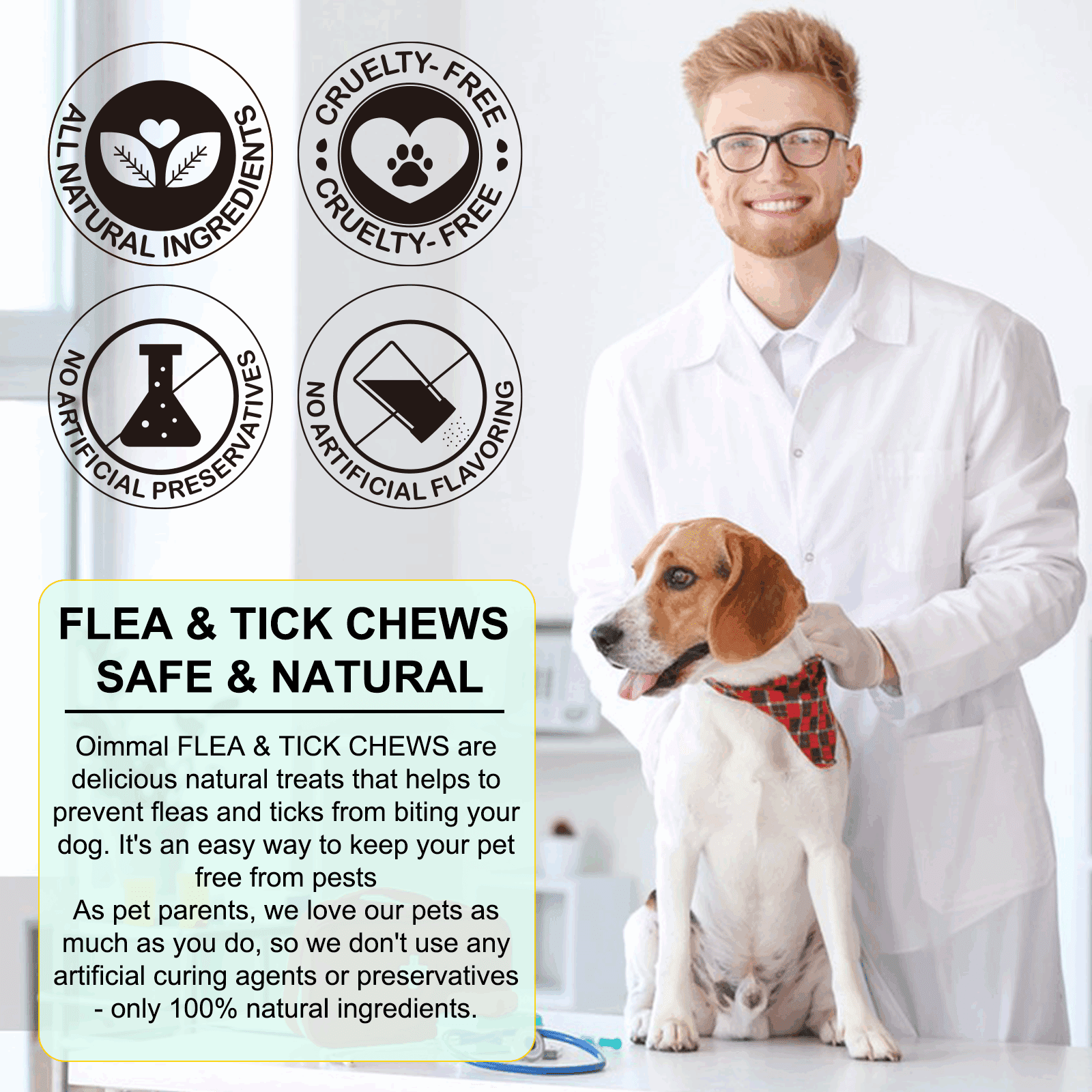 Oimmal Digestive Care Chew Treats for Dogs, Natural Support with Brewer's Yeast, Soft Chews for Dogs - Peking Duck Flavor - 300 Count