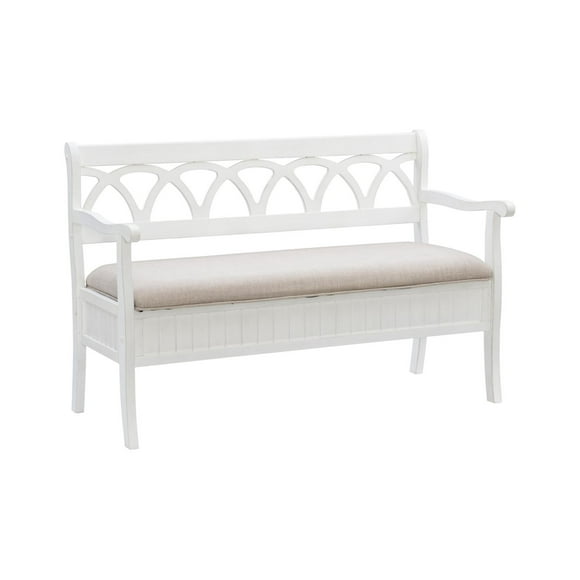 Harland Storage Bench, White