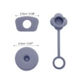 thumbnail image 2 of Unique Bargains 3 Pcs Protective Anti-overflow Straw Cover Cap Silicone Purple, 2 of 5