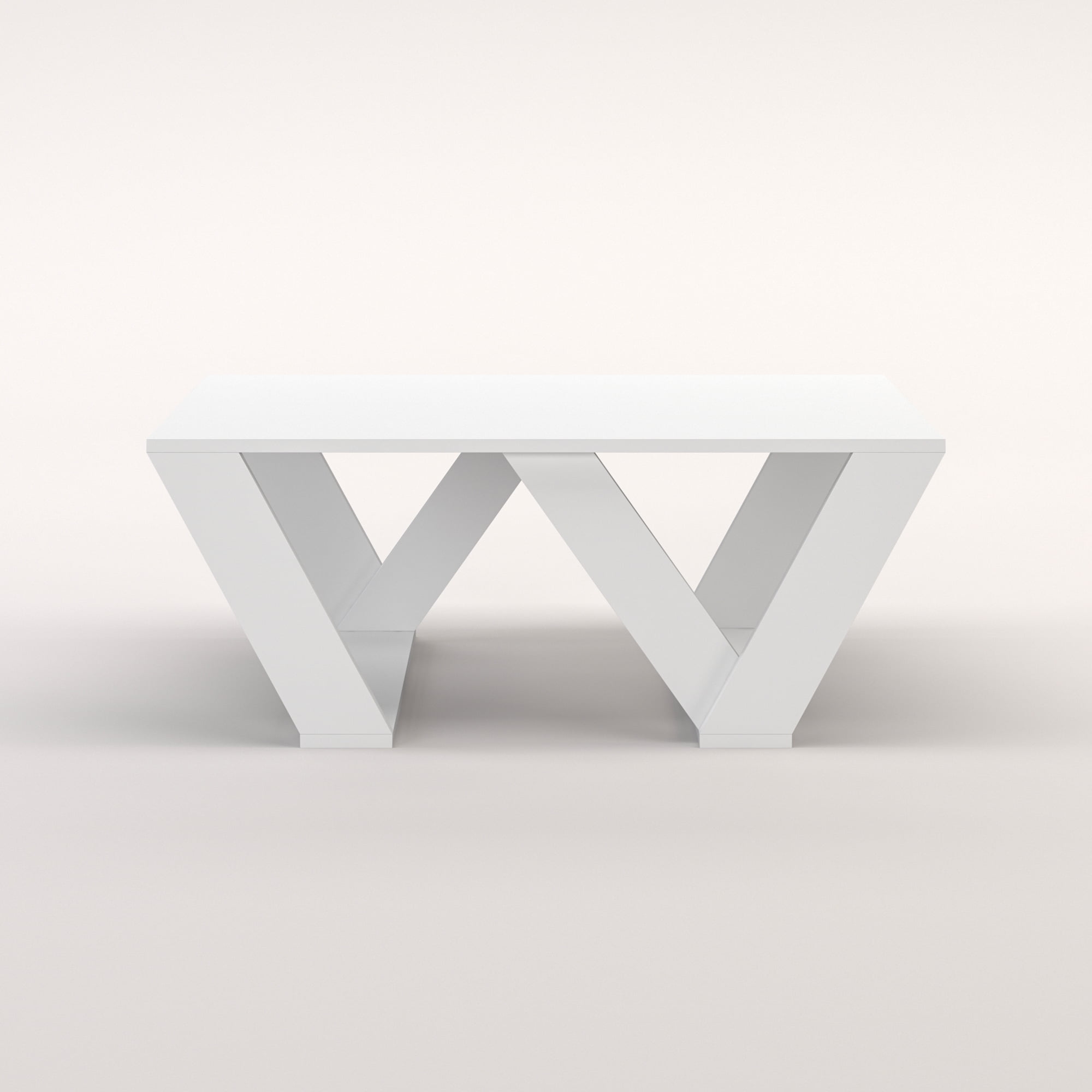 Ada Home Décor Modern Wooden Rectangle Coffee Table, White