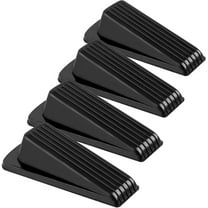 4 Piece Rubber Door Stopper Wedge, Sturdy Stackable Doorstops, 4 Pack
