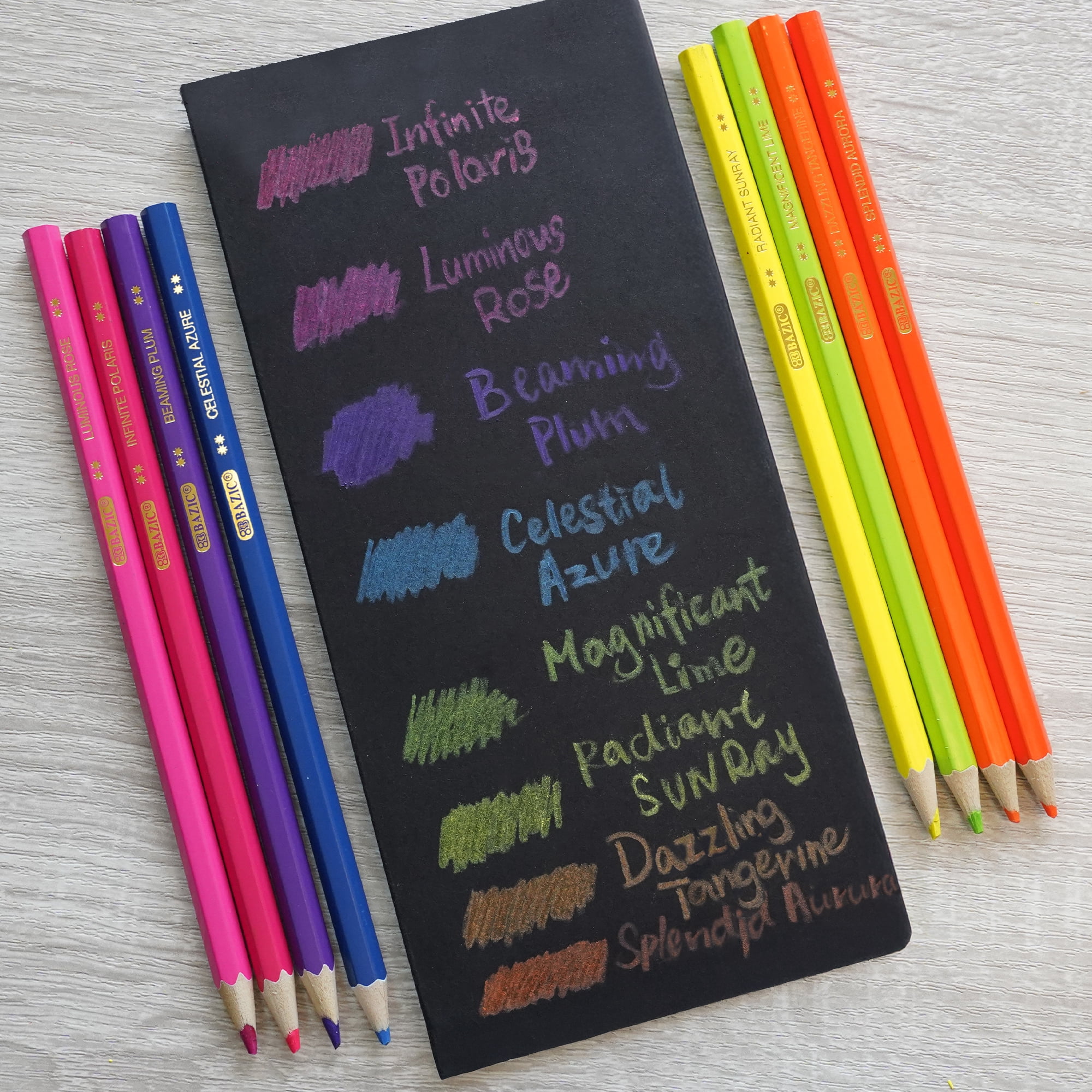 BAZIC 8 Neon Colored Pencils, Pencil Set for Art Drawing, (8/Pack), 24-Pack