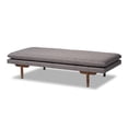 thumbnail image 2 of Baxton Studio Marit Mid-Century Modern Gray Fabric Upholstered Walnut Finished Wood Daybed, 2 of 8