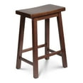 thumbnail image 7 of PJ Wood Saddle-Seat 24 Inch Kitchen, Table, & Bar Counter Stool, Walnut, 7 of 7