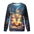 thumbnail image 5 of Futezty Womens Long Sleeve Tops Christmas Print Sweatshirts Fall Pullover Crewneck Soft Elegant Shirts Boho for Women, 5 of 5