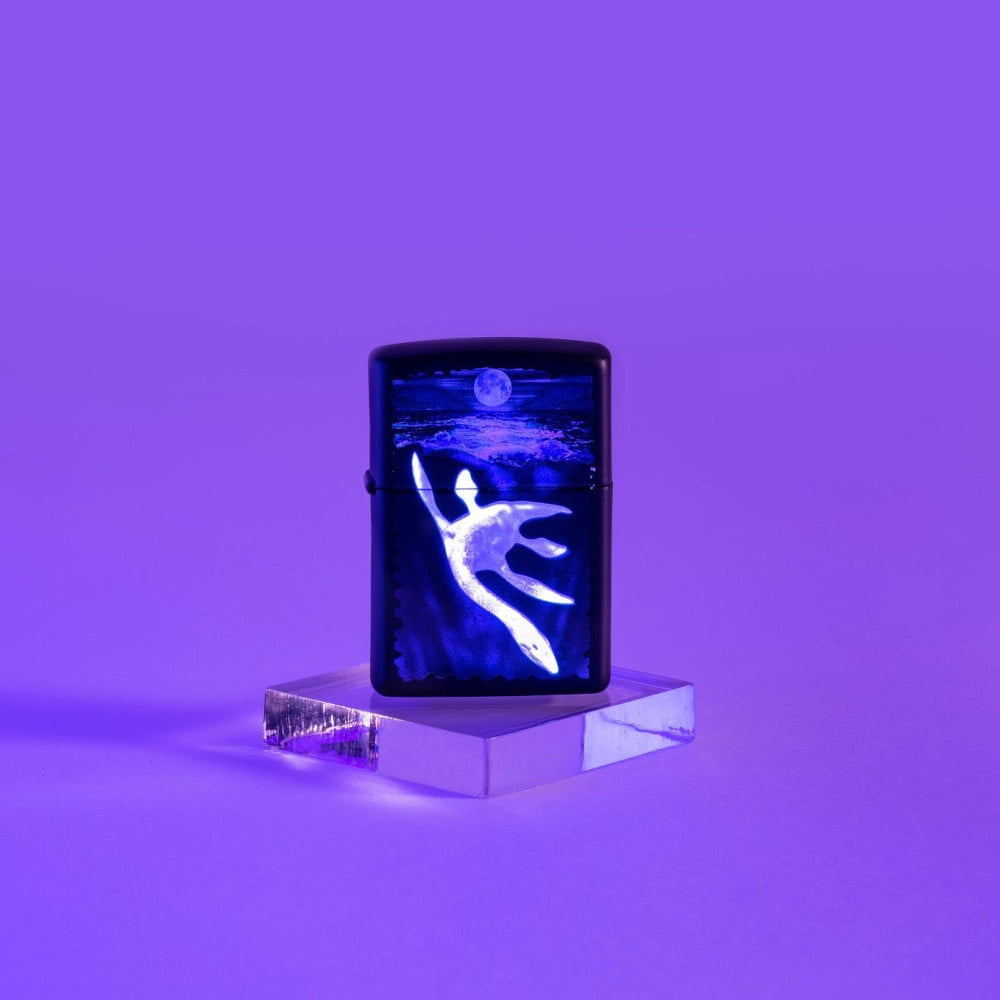 Zippo Black Light Loch Ness Design Pocket Lighter
