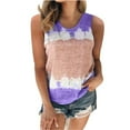 thumbnail image 2 of Womens Shirts for Summer Fashion Woman Round Neck Sleeveless Blouse T-Shirt Printing Loose Tank Tops clearance clothes under $10.00, 2 of 5