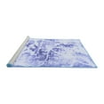 thumbnail image 2 of Ahgly Company Machine Washable Indoor Round Abstract Blue Modern Area Rugs, 6' Round, 2 of 4