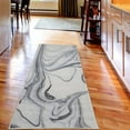 thumbnail image 2 of Marble Print Decorative Rug, Trippy Mix of Colors Unusual Forms Creative Paintbrush Style Image, Quality Carpet for Bedroom Dorm and Living Room, 6 Sizes, Black Pale Grey Dust, by Ambesonne, 2 of 2