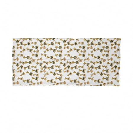 Ambesonne - Giraffe Neck Gaiter, Romantic Characters, Unisex, Pale