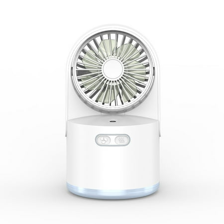 

MODERN HOMEZIE Humidifier Fan Rechargeable Desktop Air Cooler Personal Adjustable Cooling Fan with Night Light