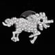 thumbnail image 5 of Pendientes de moda con forma de caballo, joyas y regalos Oro blanco, 5 of 9