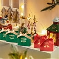 thumbnail image 5 of 10 Pieces Christmas Gift Bags Reusable Craft Paper Red Green Xmas Theme Boxes Great for Xmas Party Supplies Candies Cookies Bundle Gift Wrapping Boxes Bulk, 5 of 9