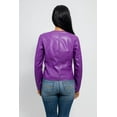 thumbnail image 4 of First Manufacturing WBL-1006VGL-XXL-PURPL Violet Vegan Faux Leather Jacket for Women, Dark Purple - 2XL, 4 of 4