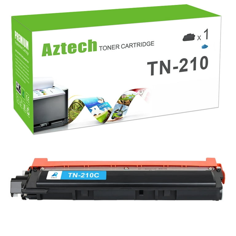 A AZTECH 1-Pack Compatible Toner Cartridge for Brother TN-210 TN-210C HL-3045CN HL-3070CW MFC-9120CW MFC-9125CN MFC-9320CW MFC-9325C Printer - Walmart.com