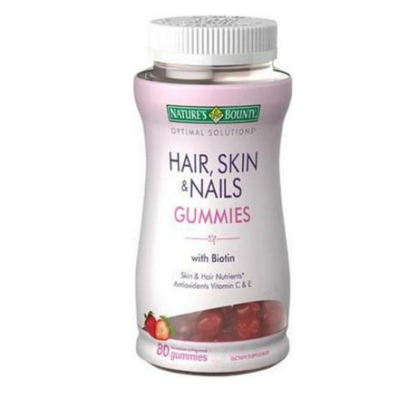 Nature's Bounty Optimal Solutions cheveux, peau et ongles gélifiés, 80 ch (Pack de 6)