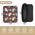 thumbnail image 4 of Hair Tool Organizer Bag with Heat Resistant Mat Removable Travel Storage Case for Hot Air Brushes Curling Irons Vintage Art Easter Bunnies, 4 of 8