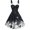 Black, variant on HKEJIAOI Womens dress Women Vintage Christmas Color Snowflake Print Off Shoulder Party Dress Deals Clearance Purple