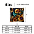 thumbnail image 5 of Starry Sky Sunflower Butterfly Pillow Covers Inserts Set with Unique Patterns - 16x16, 18x18, 20x20 Inches - 2 Pack Decorative Throw Pillow Covers for Home Decor and More, 5 of 6