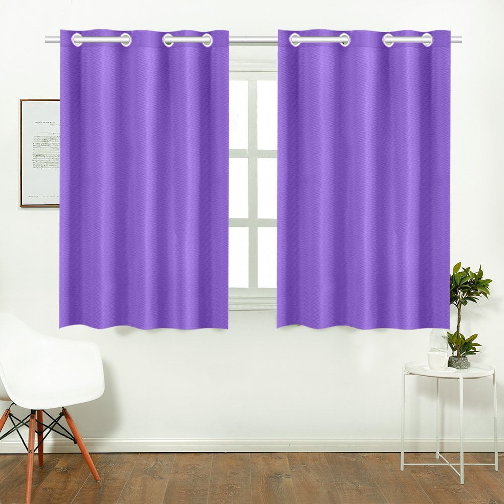 YUSDECOR Modern Minimalist Solid Purple Window Curtains ... on {keyword}