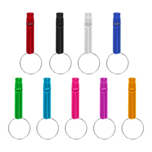 D-GROEE 10Pcs/Set Aluminum Emergency Whistles Safety Survival Whistle for Hiking Camping Training Outdoors Sports