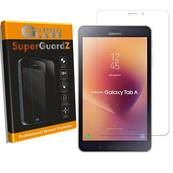 [2-Pack] For Samsung Galaxy Tab A 8.0 (2017) - SuperGuardZ Tempered Glass Screen Protector [Anti-Scratch, Anti-Bubble]   LED Stylus Pen
