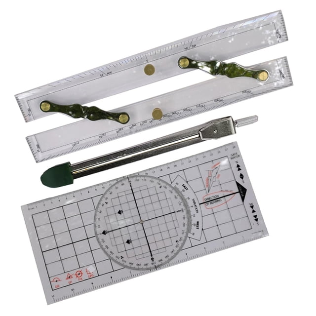 arctrm 3 Pieces Basic Navigation Set Marine Parallel Ruler Accessories High Performance 60cm