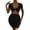 Black, variant on Sngxgn Women's Neck Sleeveless Ruched Bodycon Wrap Party Midi Dress(White,XL)