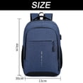 thumbnail image 2 of Mochila para portátil de viaje, mochila para portátil con puerto de carga USB, azul, 2 of 6
