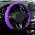 thumbnail image 1 of 15 Inch Steering Wheel Covers, Microfiber Leather and Viscose, Odorless Breathable Anti-Slip Car Steering Wheel Protector Compatible with Most Makes and Models of Cars and Trucks,Purple, 1 of 7