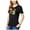 Black - black, variant on Carbon Copy Womens Embroidered Embellished T-Shirt, Black, Medium