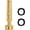 4 Inch Nozzle Twist 1Pack, variant on Adjustable Twist Hose Nozzle, 4" Heavy-Duty Brass 3/4" GHT Hose Nozzle with 2 Garden Hose Rubber Washers (1 Pack)