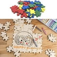 thumbnail image 5 of 120PCS Colored Puzzle Pieces Wooden Jigsaw Puzzles Bulk Freeform Wood Cutouts Puzzle DIY Floor Community for Crafts Activity Decorations Party Card Making (0.75" x0.75"), 5 of 9