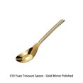 thumbnail image 2 of Baby Feeding Spoon Mirror Polished Washable Anti-rust Smooth Solid Color Nonslip Handle Kitchen Soup Porridge Scoop Tool Gold, 2 of 10