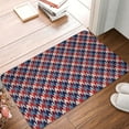 thumbnail image 4 of Rateoe Red Blue Checked Pattern Flannel Door Mat Indoor Outdoor Entrance, Waterproof All-Weather Doormat,Fade Resistant, Low Profile Entryway Mat 16x24in, 4 of 7
