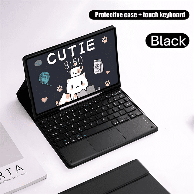 Clavier Rétroéclairé pour Tablette Samsung pour Samsung Galaxy Tab A8 10.5 A7 S6 Lite Étui pour Tablette pour Samsung Tab 10.4 S7 FE S8 Plus Étui Paquet Anglais 1 A8 10.5po